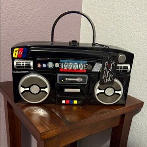 Timmy Woods Black and Silver Boombox Mini Bag